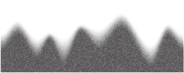 带有噪声梯度的粒状山脉。点点背景与颗粒纹理。矢量垃圾复古景观。图片下载