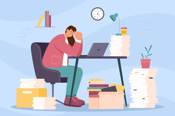 办公室官僚主义和员工超载，沮丧疲惫的女人加班图片下载