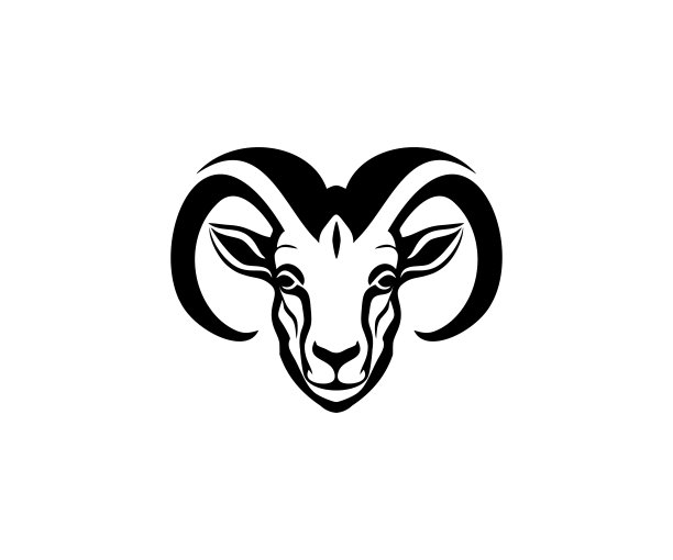 山羊头脸。山羊的头上。牲畜。动物放牧矢量设计和插图。图片下载