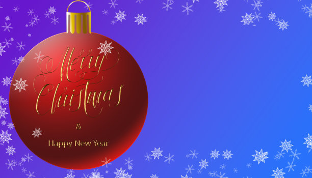 新年快乐，圣诞快乐!可以用作明信片，互联网横幅或传单。插图有文字的空间，复制的空间。图片下载