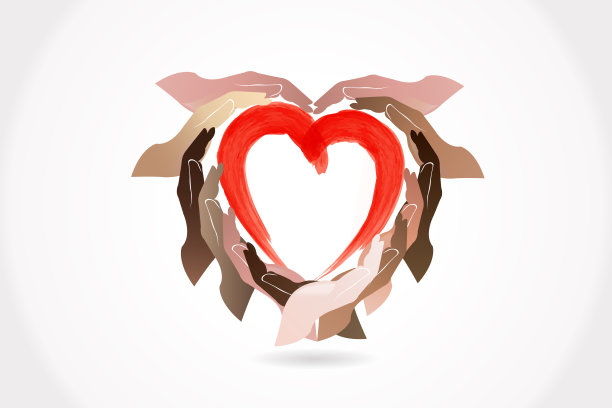 手握健康的爱垃圾心标志矢量网络图像图片下载