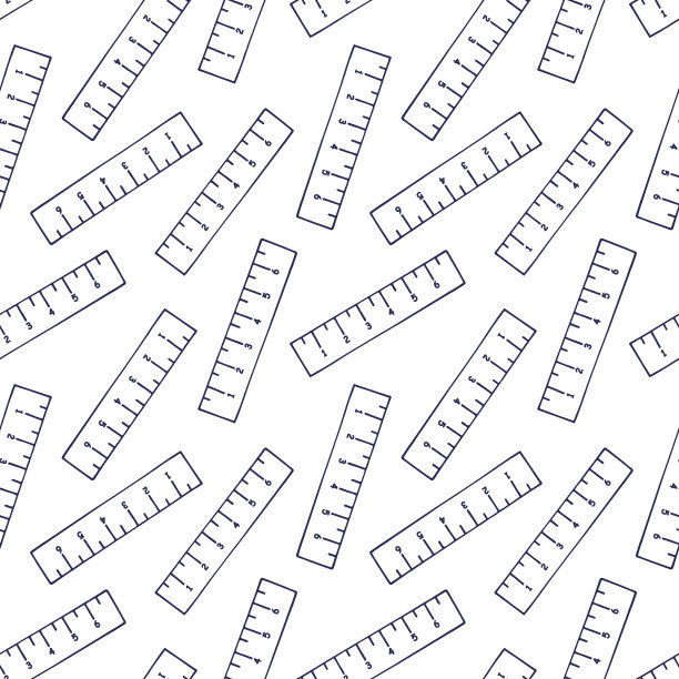 矢量无缝模式与标尺为学校。图片下载