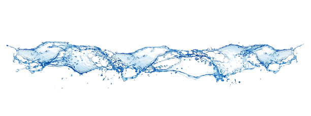 抽象的蓝色水花的三维插图图片下载