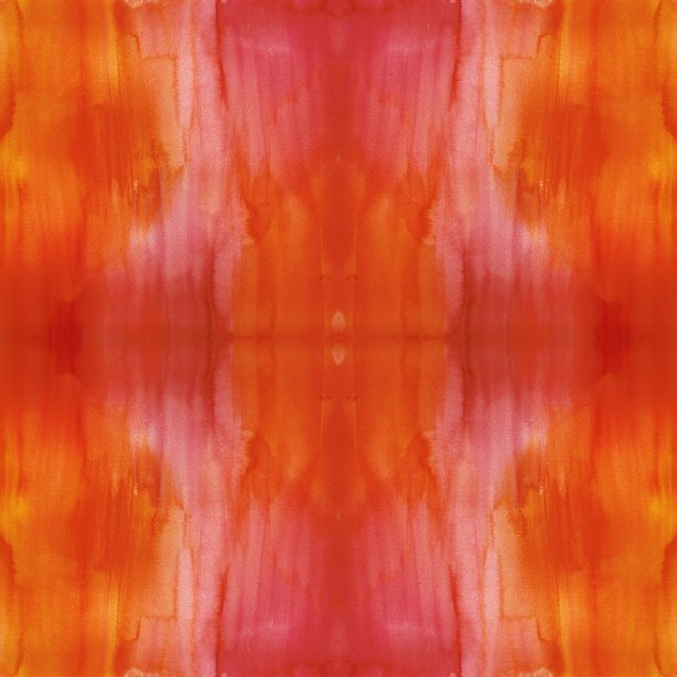 白色丝绸上的橙色无缝扎染图案。手绘织物。结节蜡染。Shibori染色。图片下载