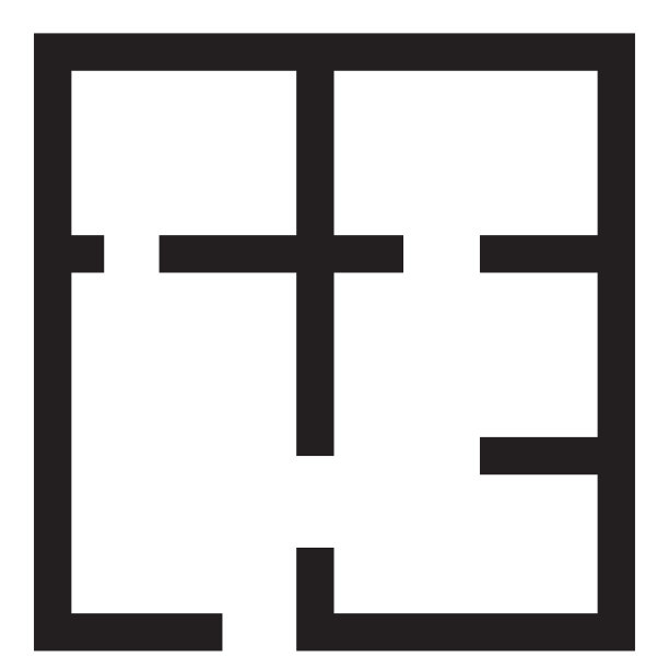 白色背景的公寓平面图图标。平面图标志。公寓室内设计和建筑项目开发标志。平的风格。图片下载