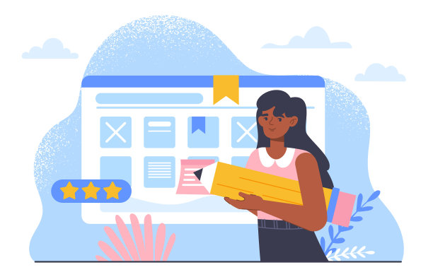 具有商业规划矢量概念的女性图片下载