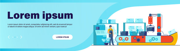 工人注视着带着箱子的传送带图片下载