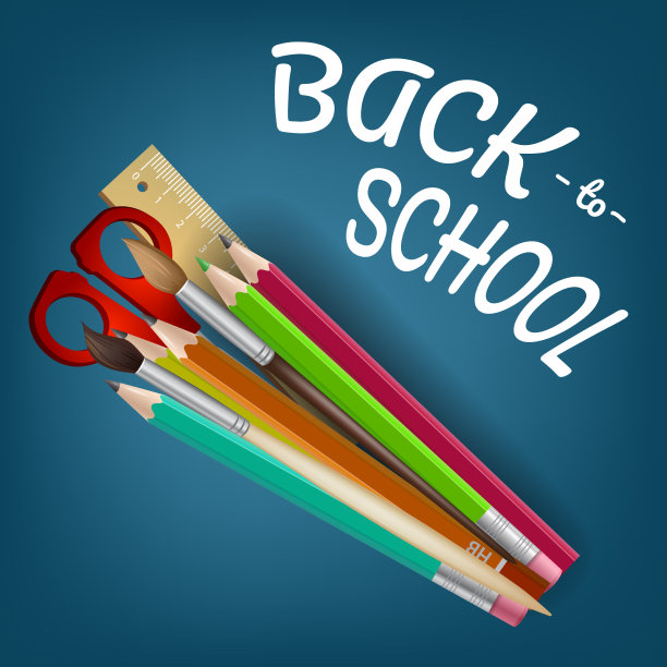 回到学校，用明亮的铅笔写字图片下载