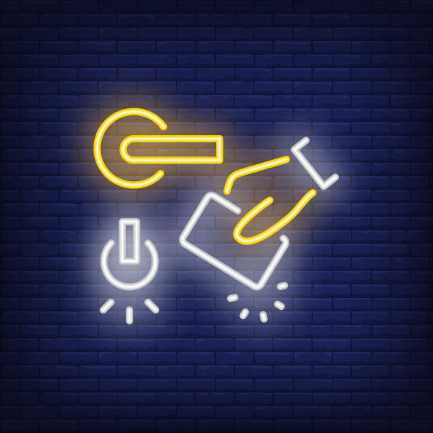 防盗卡霓虹灯图片下载