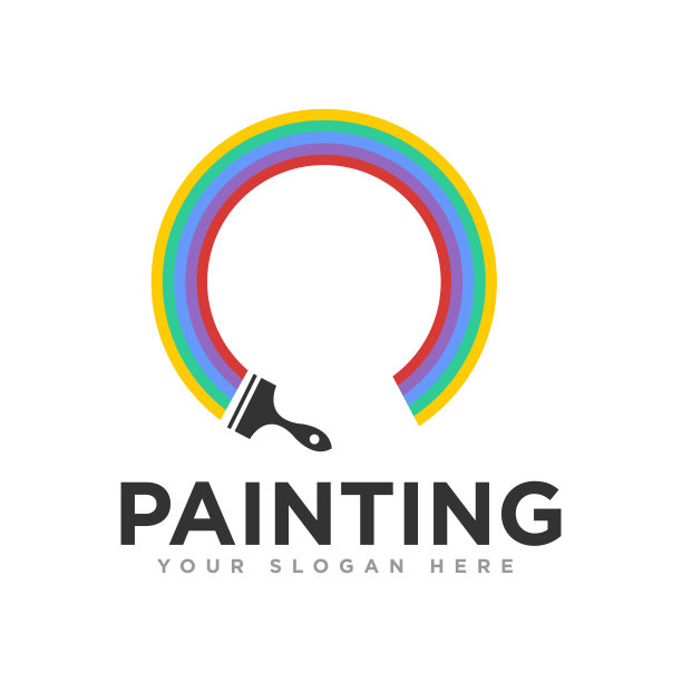 家庭绘画标志设计插图图片下载