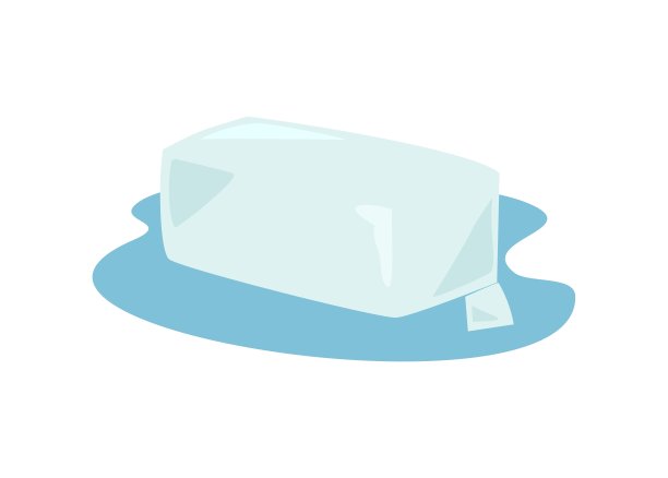 长冰块。简单的平面插图。图片下载
