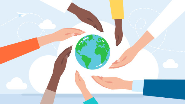 拯救地球，拯救能源。地球日。手握地球仪。地球日的概念海报，横幅，印刷，网络。拯救地球，保护环境。现代卡通平面风格。平的插图图片下载