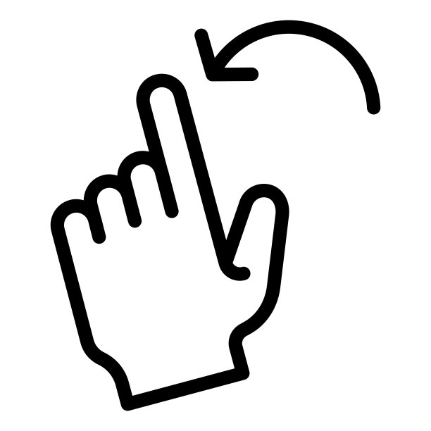 轻击右手势线图标。向右滑动矢量插图隔离在白色上。点击轮廓样式设计和应用程序。图片下载