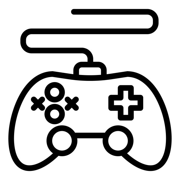 游戏控制器线图标。操纵杆矢量插图隔离在白色。控制台轮廓风格设计和应用程序。图片下载