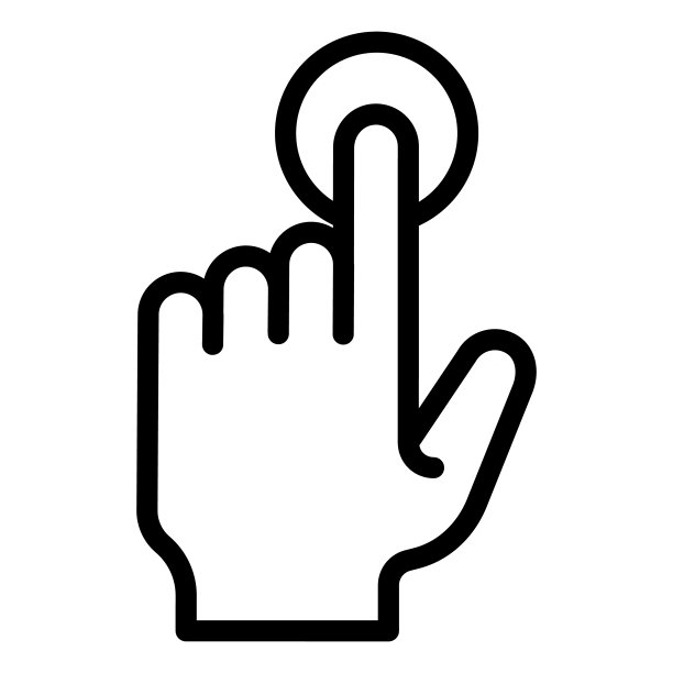 单触线图标。点击矢量插图隔离在白色。点击轮廓样式设计和应用程序。图片下载