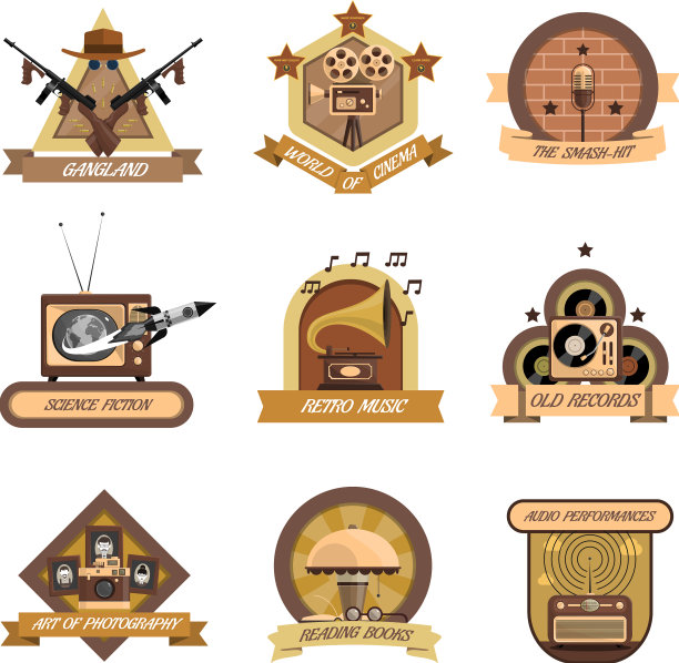 复古标志集复古标志集图片下载