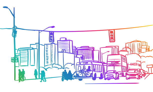 街景彩虹图片下载