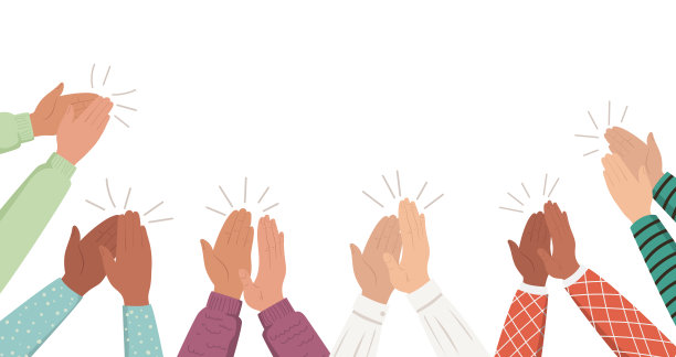 鼓掌祝贺成功或欢呼的人群图片下载