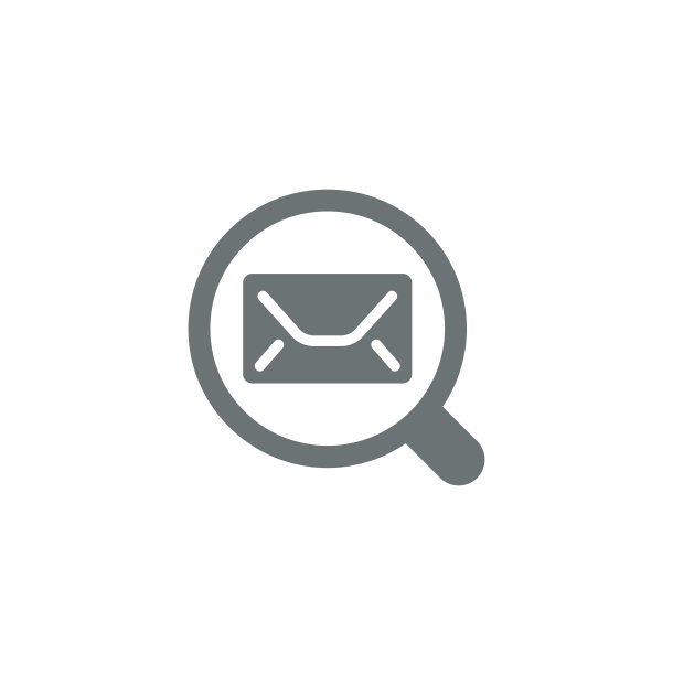 带邮件图标的放大镜图片下载