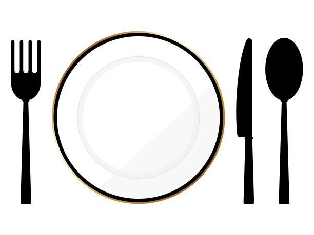 豪华的盘子和餐具图片下载