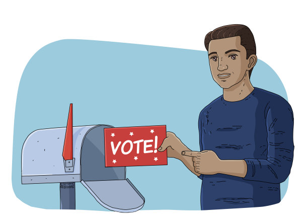 拉丁美洲男子收到投票信封图片下载