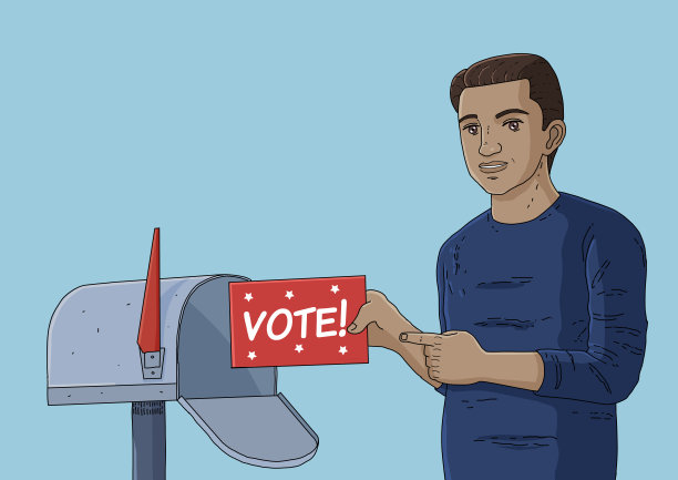 拉丁美洲男子收到投票信封图片下载