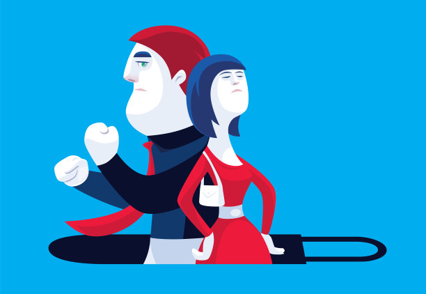 夫妇与挂锁冲突图片下载