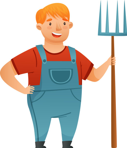 男人农民性格的工作服站着图片下载