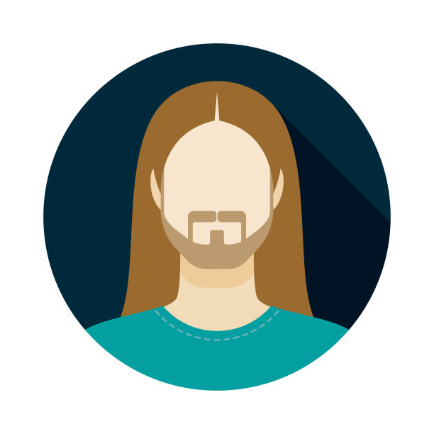 男性面部毛发头像图标图片下载