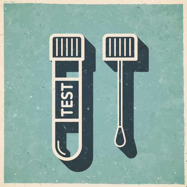 用棉签做试管。复古风格的图标-旧的纹理纸图片下载