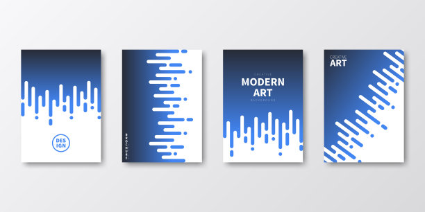 宣传册模板布局，蓝色封面设计，企业年度报告，传单，杂志图片下载