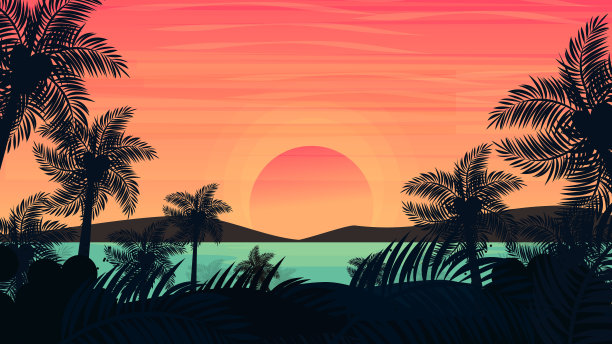 热带海滩的背景图片下载