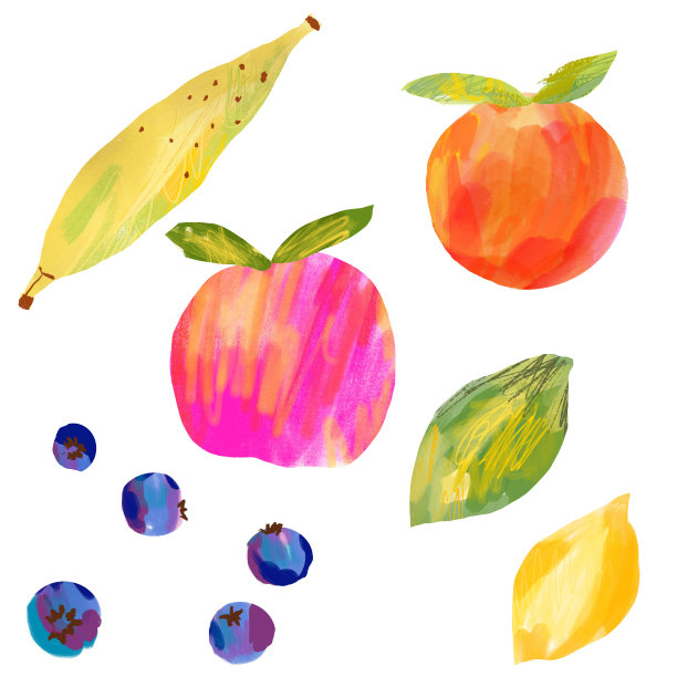 水果拼贴画图片下载