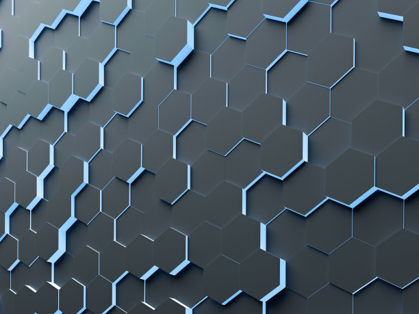 黑色六边形背景图片下载