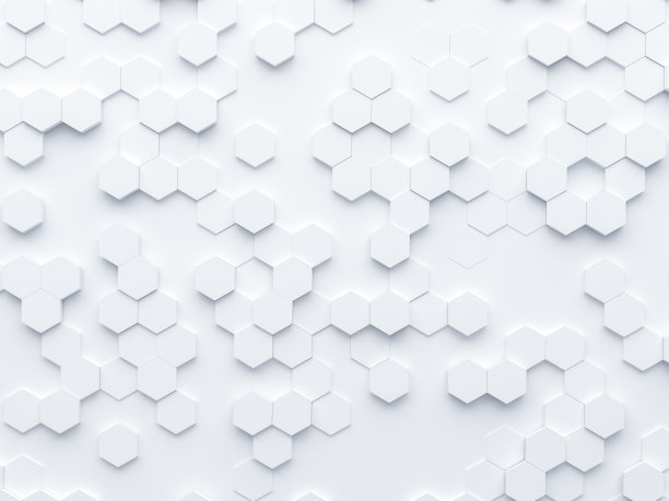 白色三维照明六边形背景图片下载