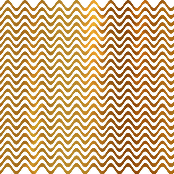 金色图案与波浪在白色的背景图片下载