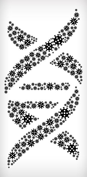 DNA流感冠状病毒图标模式图片下载