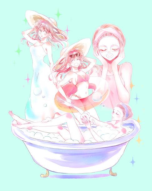 一个在意夏日美景的女人图片下载