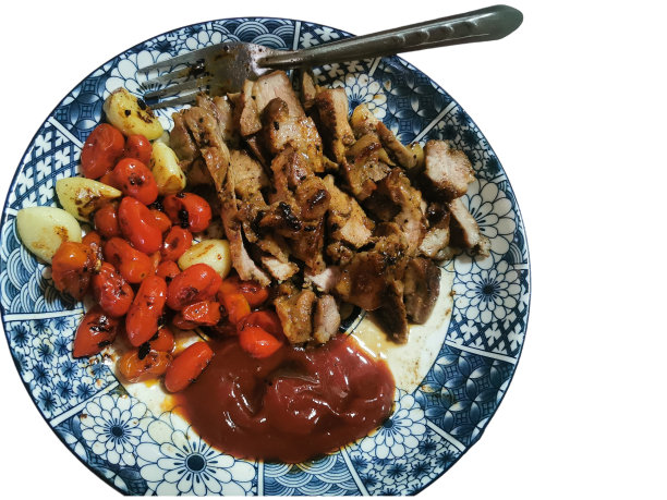 用无脂油煎锅轻松烹饪牛排图片下载