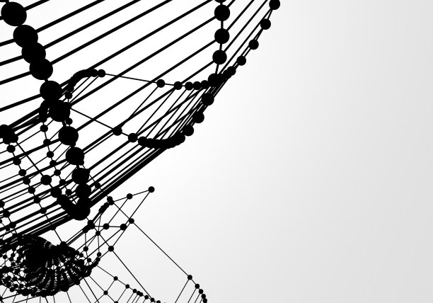 三维流动网结构模型技术背景图片下载