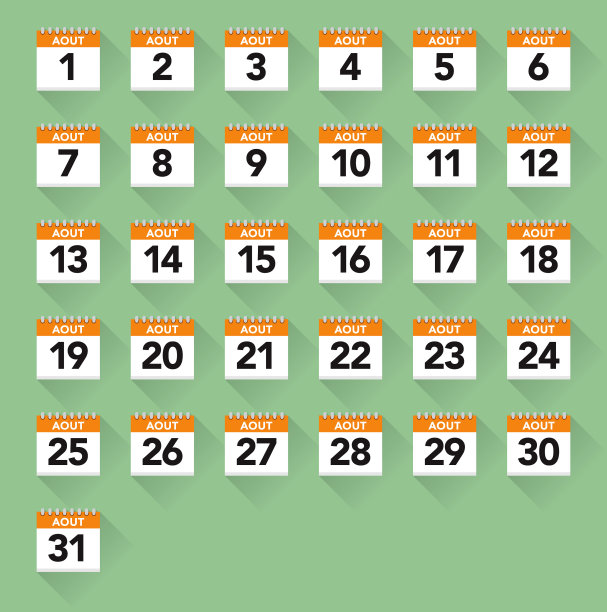 法国日历图标集图片下载