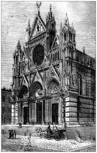 古董插图:锡耶纳大教堂图片下载