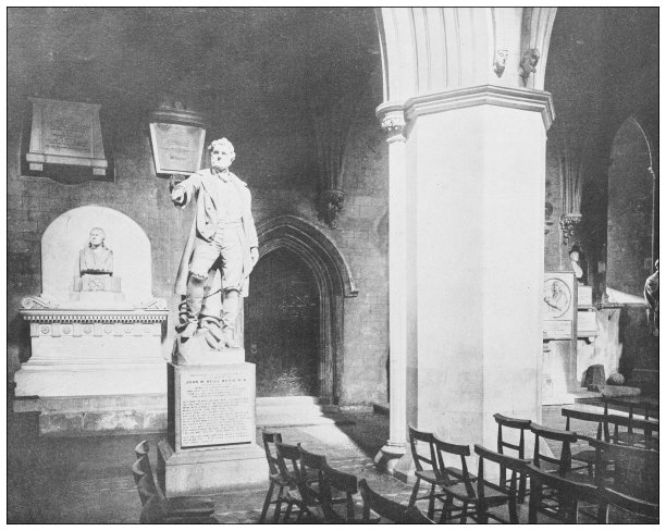 爱尔兰古董照片:博伊德船长的雕像，圣帕特里克，都柏林图片下载