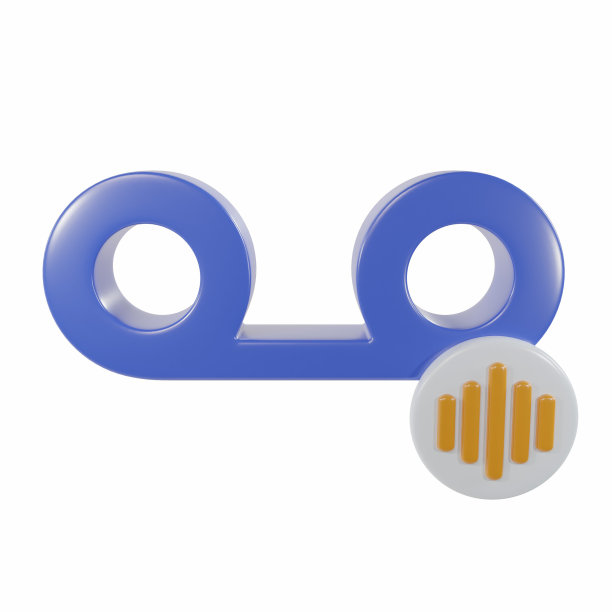 语音信箱通讯图标集3d渲染图片下载