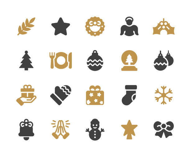 圣诞符号图标。像素完美。移动和网络。包含圣诞，圣诞装饰，圣诞老人，圣诞礼物，雪花，冬天，圣诞帽，宗教，教堂，庆祝，节日，树，装饰品，雪人，礼物赠送。图片下载