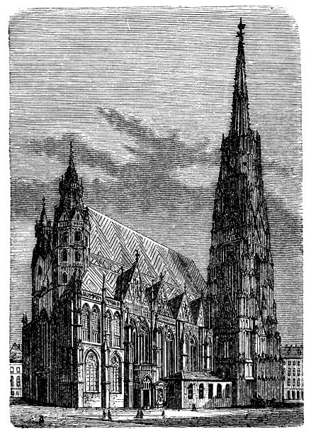 古董插图:圣斯蒂芬大教堂，维也纳图片下载