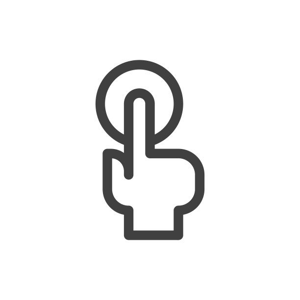 触摸手势，指针，光标线矢量图标在白色背景。可编辑的中风。像素完美。移动和网络。轮廓矢量图形。图片下载