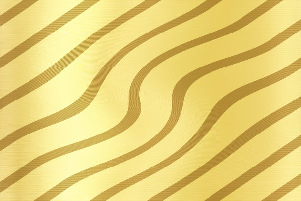 金色背景具有无缝曲线-波浪纹图案图片下载
