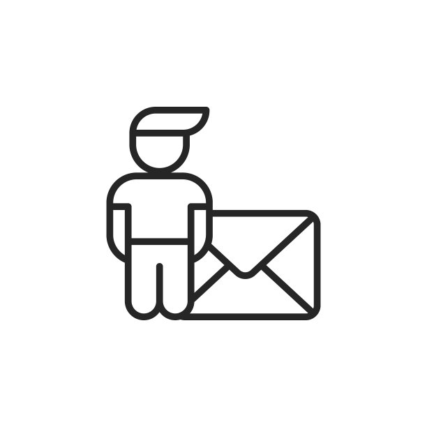 电子邮件线路矢量图标。可编辑的中风。像素完美。移动和网络。图片下载