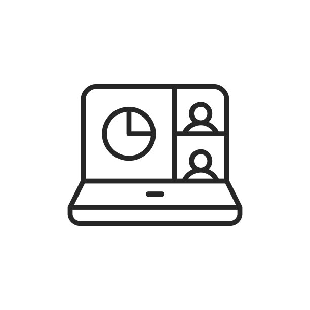 视频会议，视频通话，在家工作线矢量图标。可编辑的中风。像素完美。移动和网络。图片下载